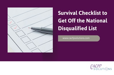 checklist to get off cacfp disqualification