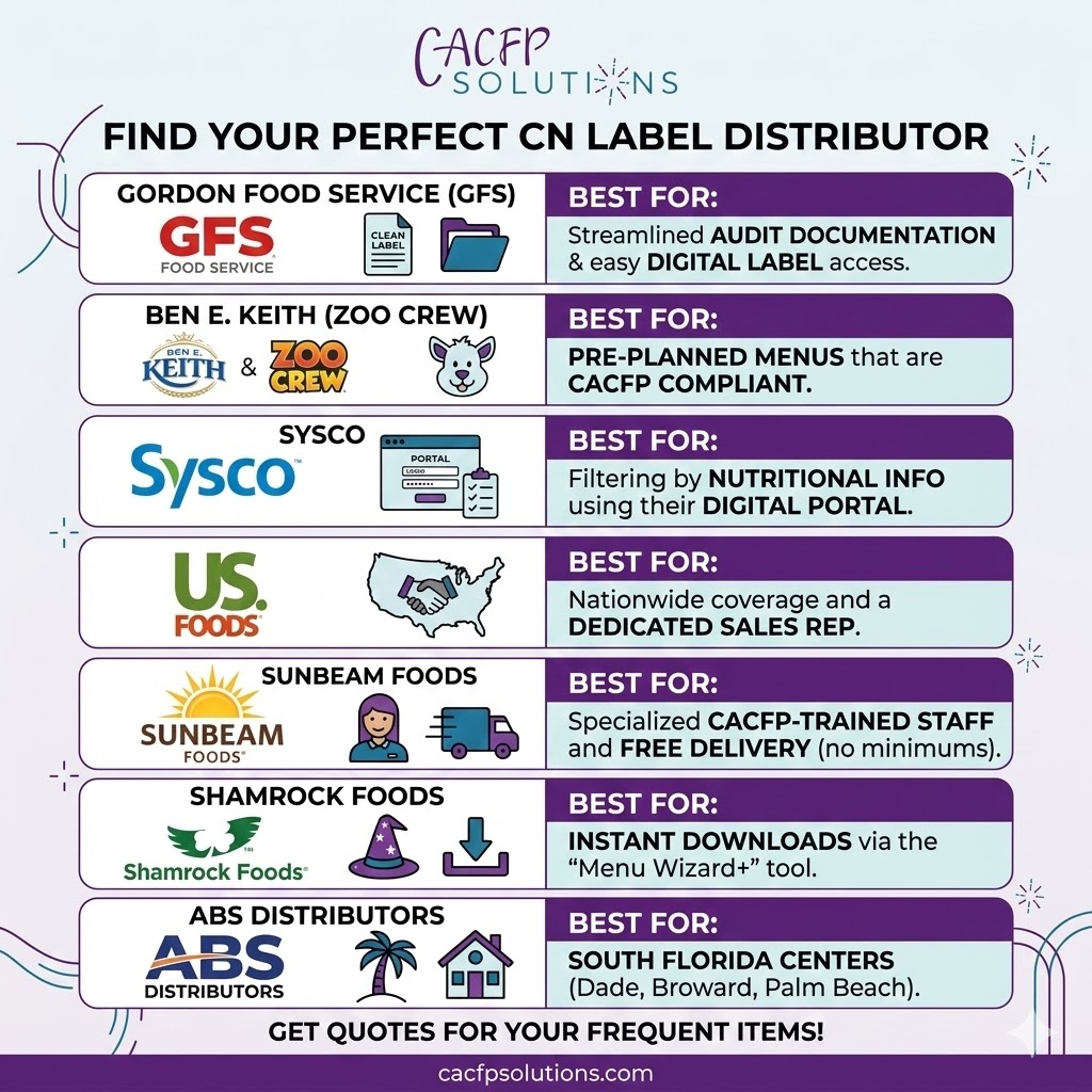cacfp cn label distributor - CACFP Solutions
